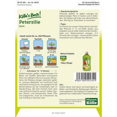 Kölles Beste Kräutersamen Petersilie 2'Grande Kölles Beste Kräutersamen Petersilie 2'Grande