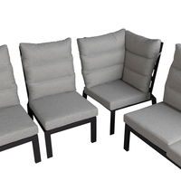 Kölle Loungegruppe 'Kreta' inkl. Auflagen, 5-teilig, grau