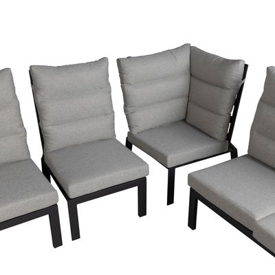 Kölle Loungegruppe 'Kreta' inkl. Auflagen, 5-teilig, grau