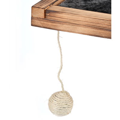 Silvio Design Katzenbaum 'Finn', geflammtes Holz, dunkelgraues Plüsch Silvio Design Katzenbaum 'Finn', geflammtes Holz, dunkelgraues Plüsch