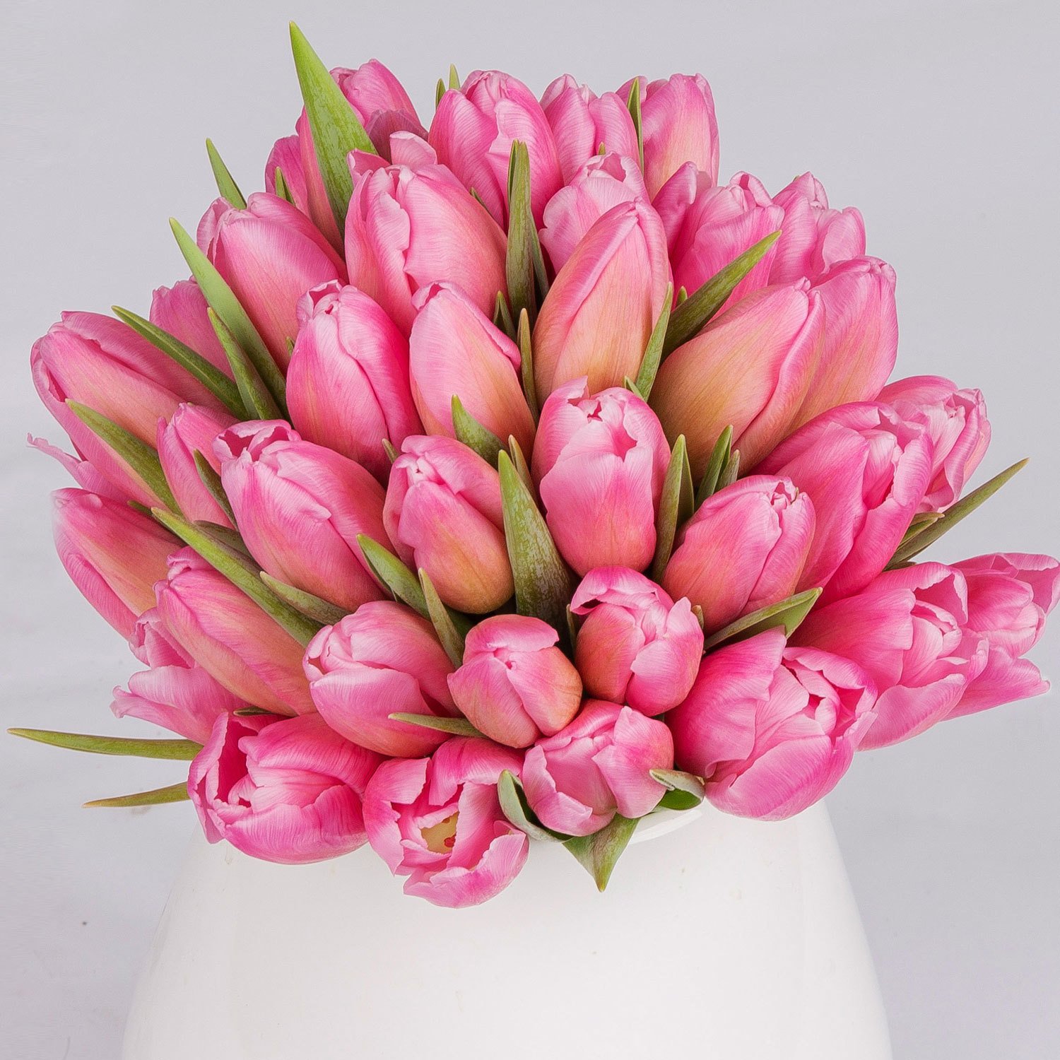 Blumenbund mit Tulpen, 50er-Bund, pink, inkl. gratis Grußkarte
