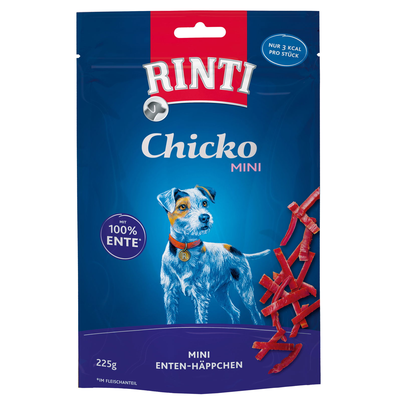 Rinti Extra Snack Chicko Mini, Ente, 225 g