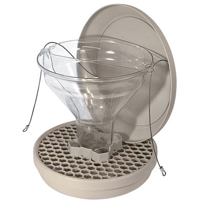 Swissinno Vogel-Futtersilo 'Davos', hellgrau