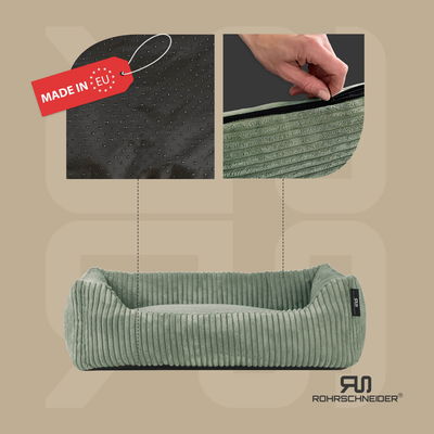 Rohrschneider Tierbett 'Milly', salbei, ca. 42 x 55 cm Rohrschneider Tierbett 'Milly', salbei, ca. 42 x 55 cm