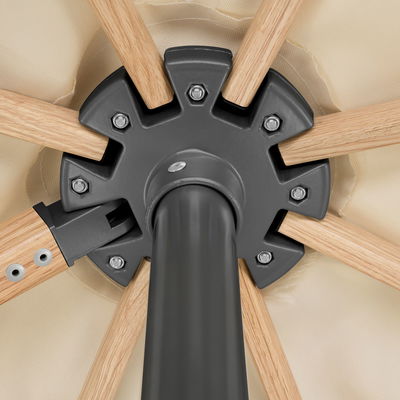 Sonnenschirm 'Rhodos Twist Woody', natur, ca. 300 x 300 cm Sonnenschirm 'Rhodos Twist Woody', natur, ca. 300 x 300 cm