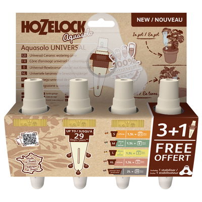 Hozelock Aquasolo Universal Bewässerungskegel, gelb, 4 Kegel