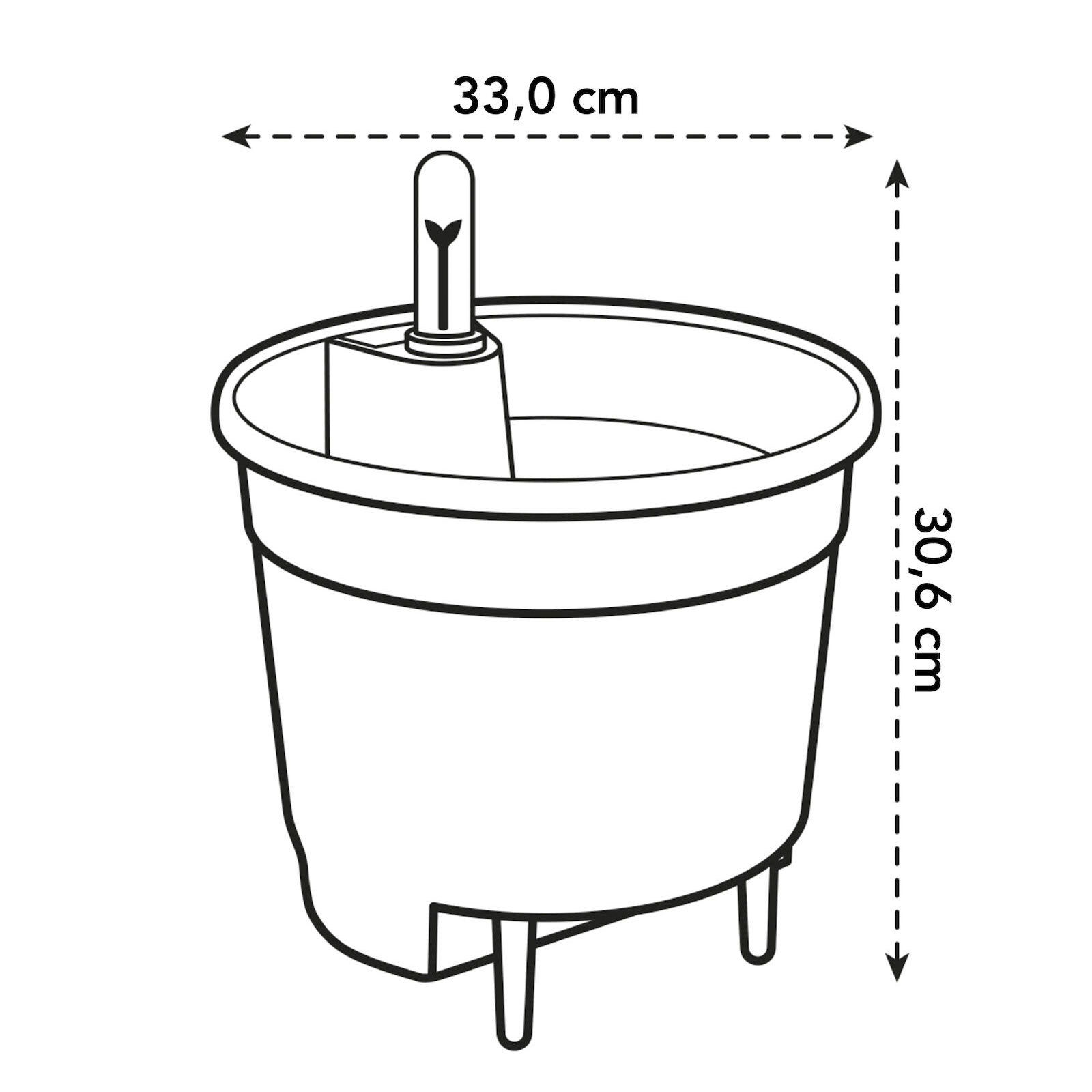 Elho Selbstbewässerungssystem, living black, Ø 33 cm