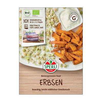 Gemüsesamen, BIO-Keimsprossen, Erbsen