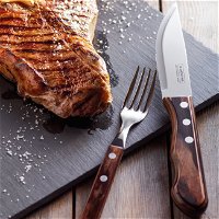 Steak- & Burgermesser JUMBO, Stahl/Holz