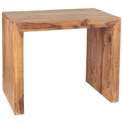 YOGA Tisch Cube im indischen Stil, massives Shishamholz, natur YOGA Tisch Cube im indischen Stil, massives Shishamholz, natur