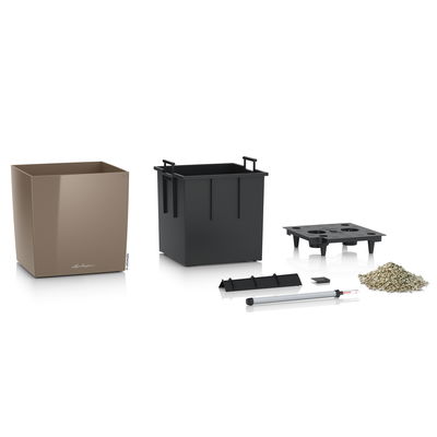 Lechuza 'Cube Premium 50', taupe, ca. 49 x 49 x H 49,5 cm