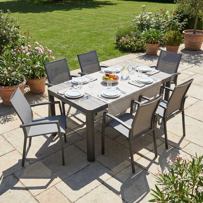 Kölle Alu-Textilen Stapelsessel 'Iris', grau Kölle Alu-Textilen Stapelsessel 'Iris', grau