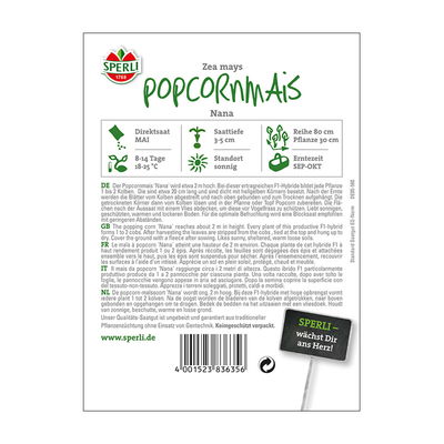 Gemüsesamen, Popcornmais 'Nana' Gemüsesamen, Popcornmais 'Nana'