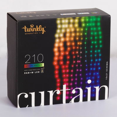 Twinkly LED Lichterkette 'Curtain', bunt, 210 LEDs, Länge ca. 1 m
