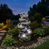 Brunnen aus Polyresin mit Pumpe, LED-Beleuchtung,10 m Kabel, ca. 56x44x102 cm Brunnen aus Polyresin mit Pumpe, LED-Beleuchtung,10 m Kabel, ca. 56x44x102 cm