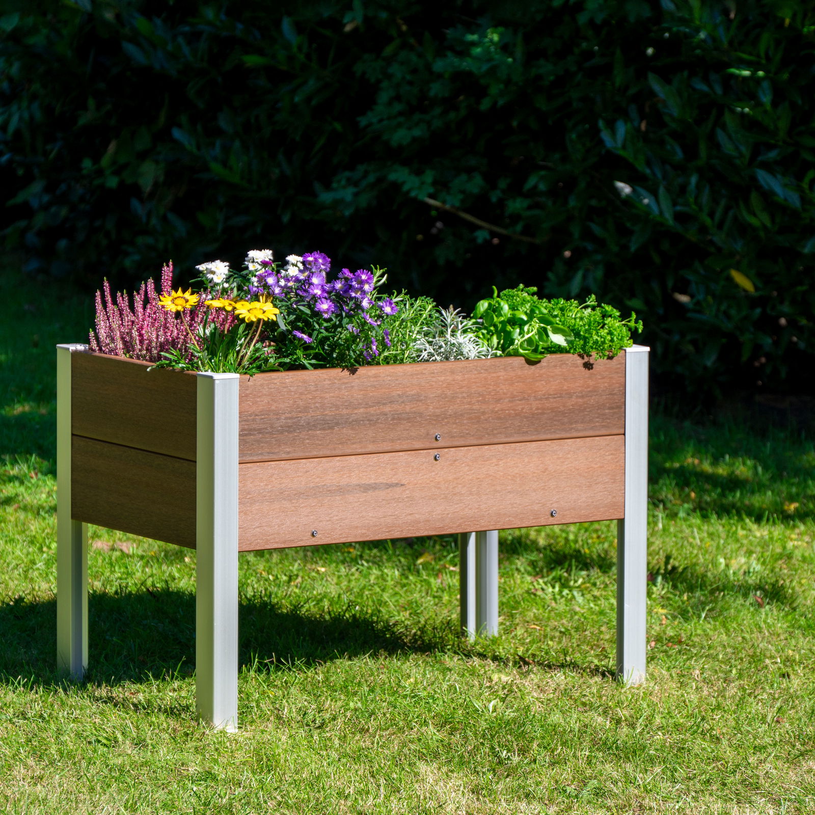 WPC-Hochbeet, teak, 91 x 50 x H60 cm