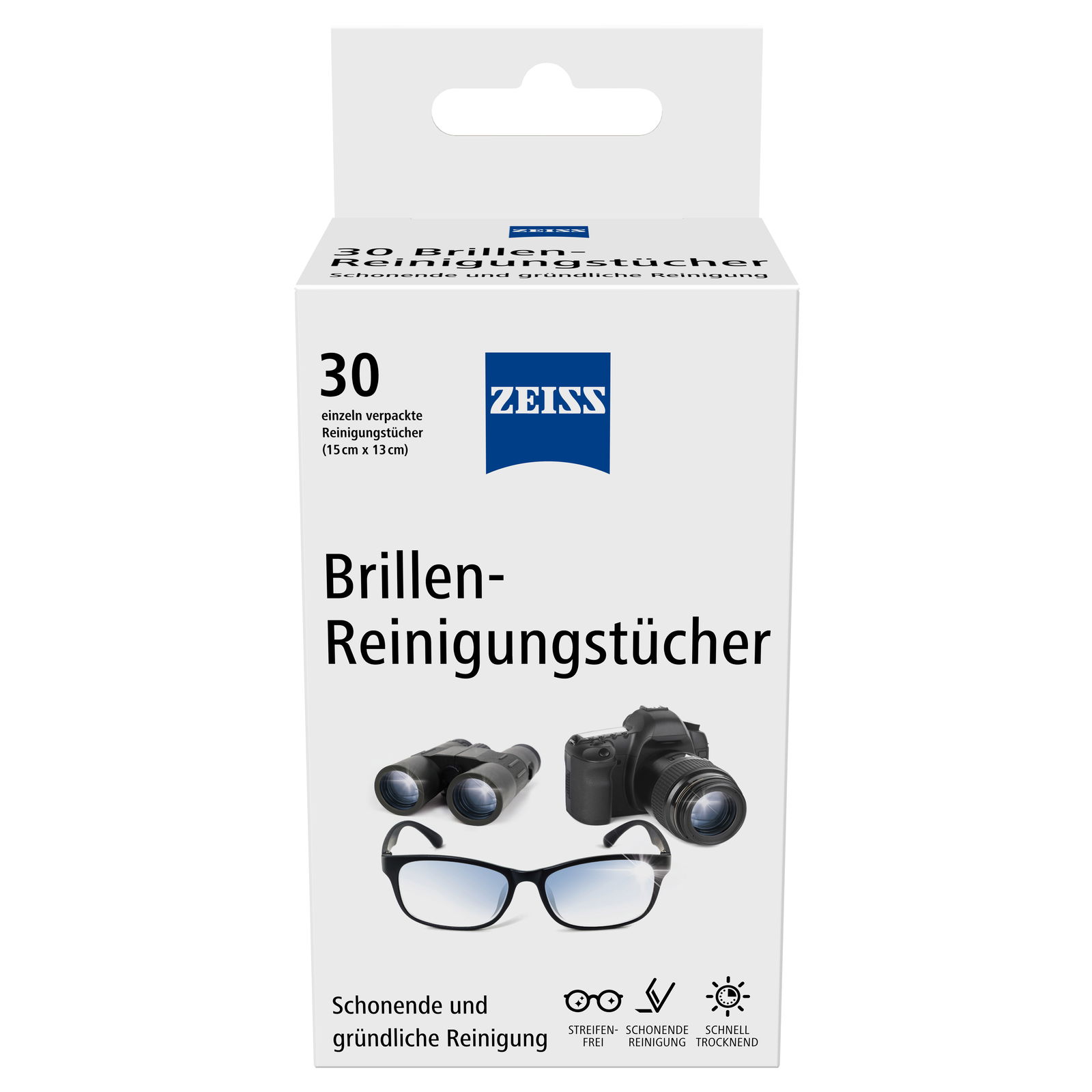 Zeiss Brillen-Reinigungstücher, Zellulose, 30 Tücher