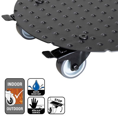 Pflanzenroller 'Alaska', Tragkraft 150 kg, anthrazit, Alu, 7 x 30 x 30 cm Pflanzenroller 'Alaska', Tragkraft 150 kg, anthrazit, Alu, 7 x 30 x 30 cm