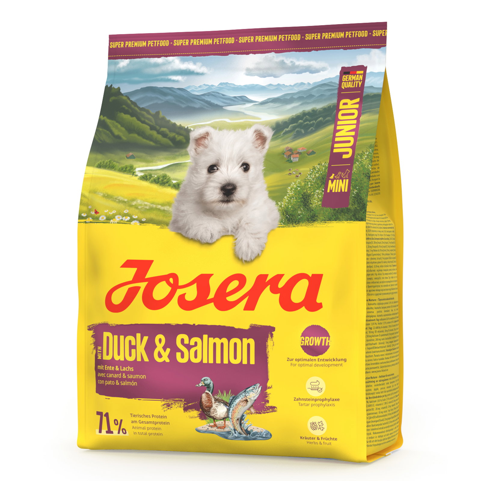 Josera Hundefutter Junior mit Ente & Lachs, 900 g Josera Hundefutter Junior mit Ente & Lachs, 900 g