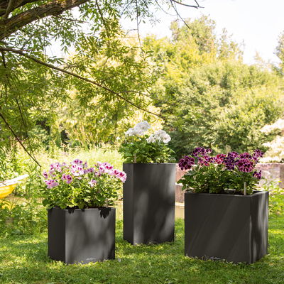 Lechuza 'Canto Stone 30 high', graphitschwarz, ca. 30 x 30 x H 56 cm