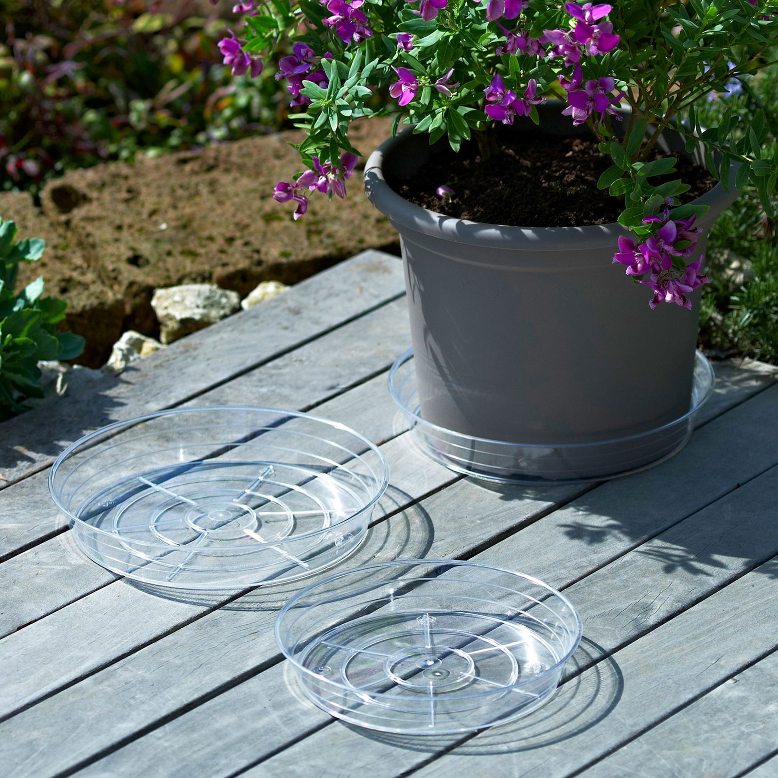 Euro 3 Plast Untersetzer 'Air', transparent, ca. Ø 34,9 x H 5 cm