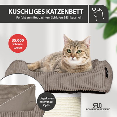 Rohrschneider Kratzbaum XXL Cord, Gr. 1, taupe, Höhe ca. 107 cm Rohrschneider Kratzbaum XXL Cord, Gr. 1, taupe, Höhe ca. 107 cm
