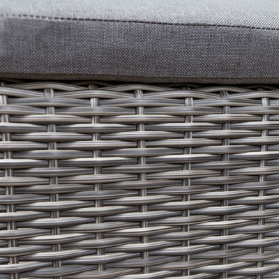 Hocker 'Bremen', Polyrattan, dunkelgrau, 42 x 50 x 54 cm Hocker 'Bremen', Polyrattan, dunkelgrau, 42 x 50 x 54 cm