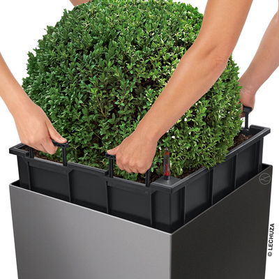 Lechuza 'Cube 50', silber, ca. 49 x 49 x H 49,5 cm