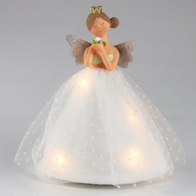 Stoff-Engel mit LED, weiß, Höhe ca. 23 cm Stoff-Engel mit LED, weiß, Höhe ca. 23 cm