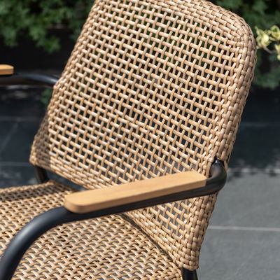 Bistro-Set 'Naga', 3-teilig, anthrazit/braun Bistro-Set 'Naga', 3-teilig, anthrazit/braun