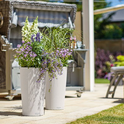 Lechuza 'Cilindro Cottage 32', lichtgrau, ca. Ø 32 x H 56 cm