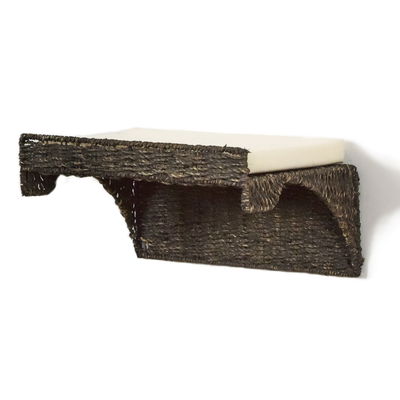 Wandliege 'Seegras', schwarz, 15 x 25 x 40 cm