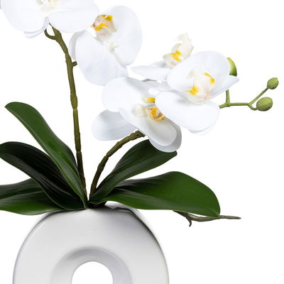 Künstlicher Phalaenopsis 'Real Touch', weiß, Höhe ca. 35 cm