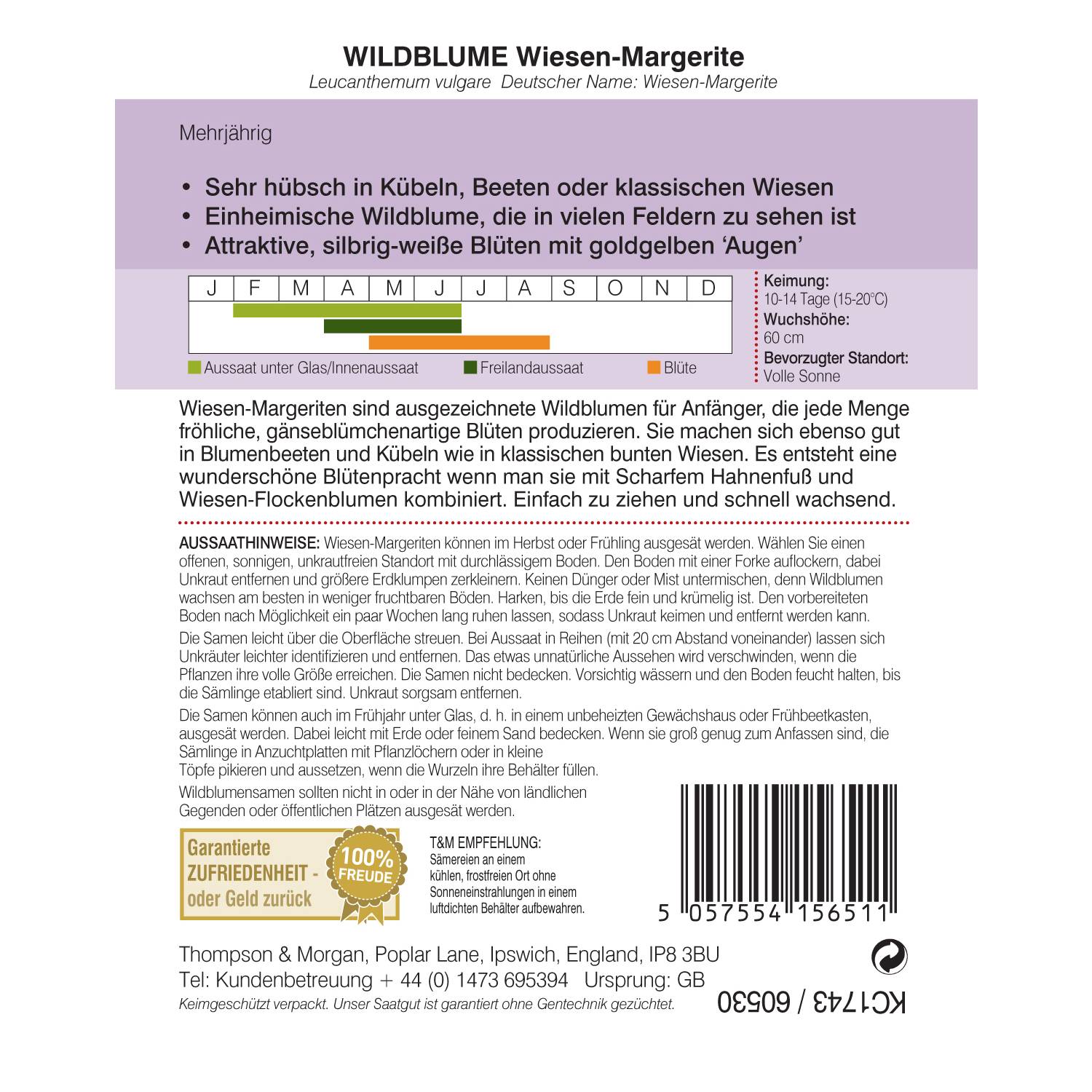 Wildblumensamen Wiesen-Margerite