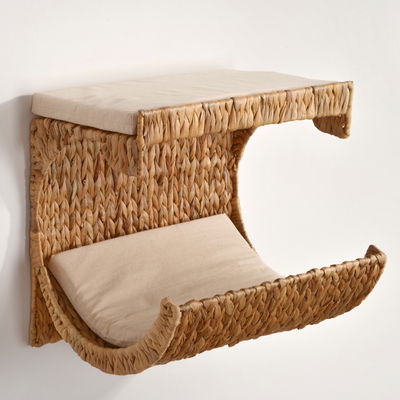 Silvio Design Katzenliege 'Cäsar', natur, Kissen in rohweiß