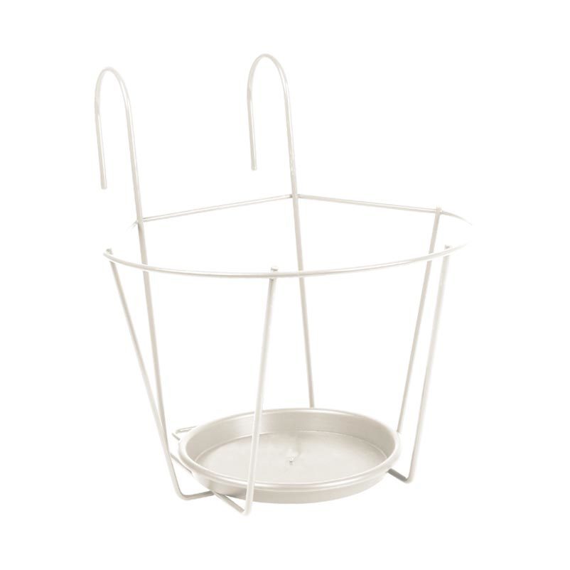 Haken-Blumentopfhalter Metall, rund, weiß, für Cilindro Töpfe Haken-Blumentopfhalter Metall, rund, weiß, für Cilindro Töpfe