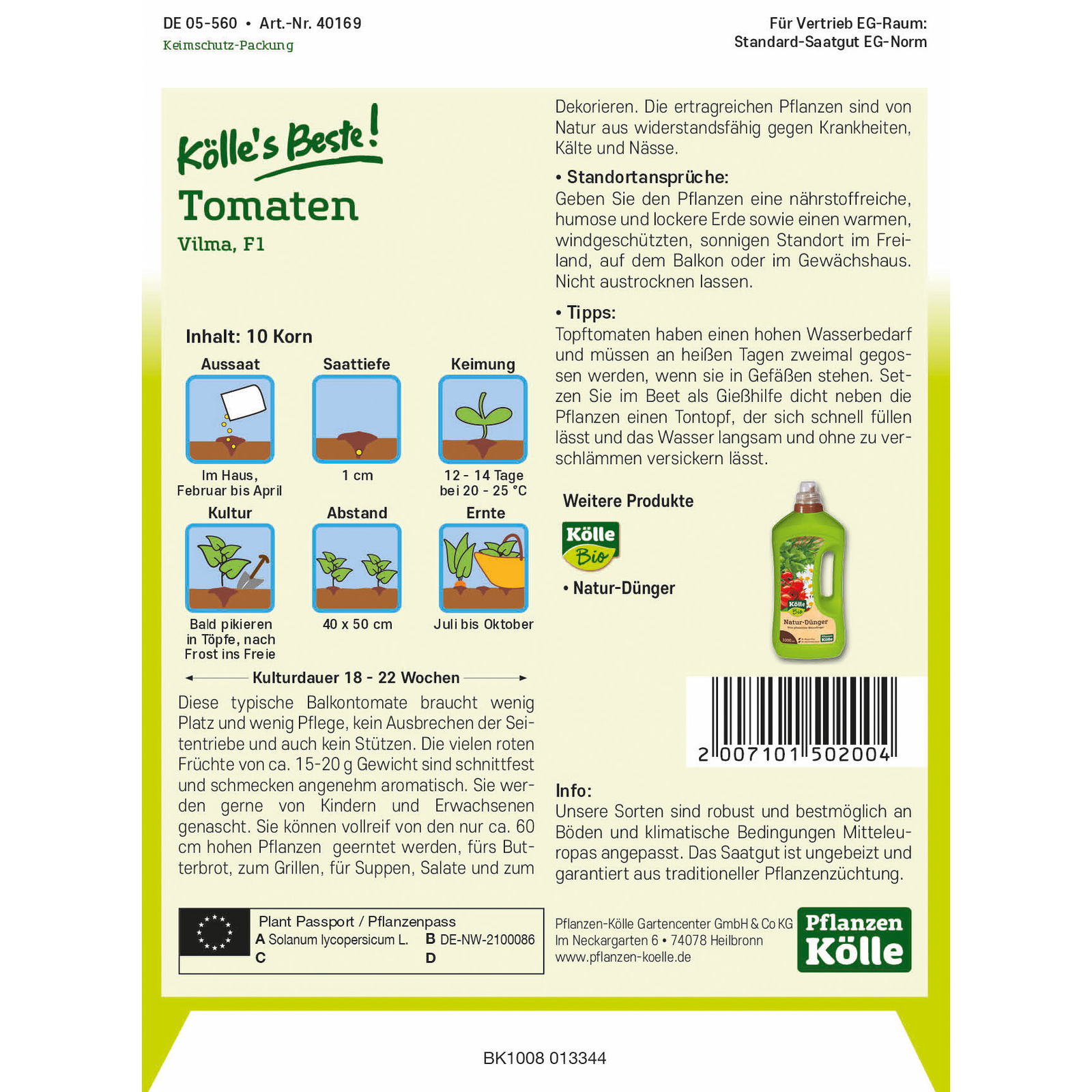 Kölle's Beste Gemüsesamen Tomaten Vilma