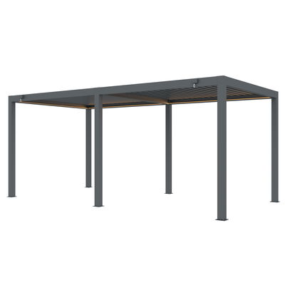 Pergola mit LED, anthrazit, ca. 300 x 600 x H 250 cm