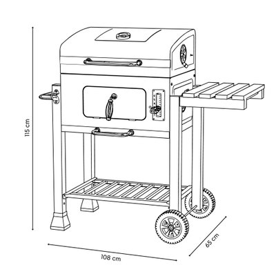 Holzkohlegrill 'Fuego', dunkelgrau Holzkohlegrill 'Fuego', dunkelgrau