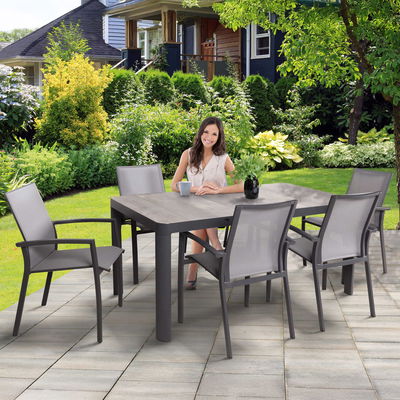 Kölle Alu-Textilen Stapelsessel 'Iris', grau Kölle Alu-Textilen Stapelsessel 'Iris', grau