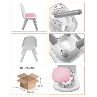 Mochtoys Kinderstuhl, rosa Mochtoys Kinderstuhl, rosa