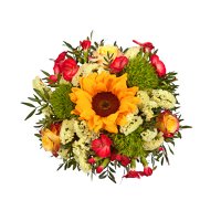 Blumenstrauß 'Sonnige Grüße' inkl. gratis Grußkarte
