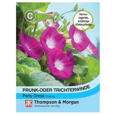 Thompson & Morgan Saatgut Prunkwinde 'Party Dress', dunkelrosa