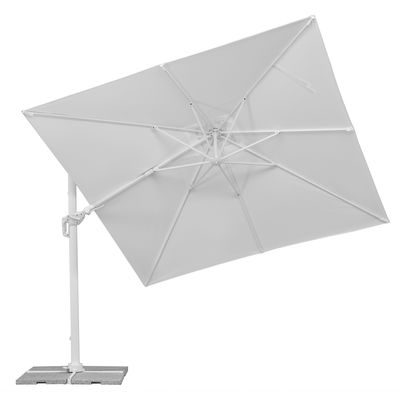 Pendelschirm 'Rhodos Twist Bianco', ca. 300 x 300 cm, weiss