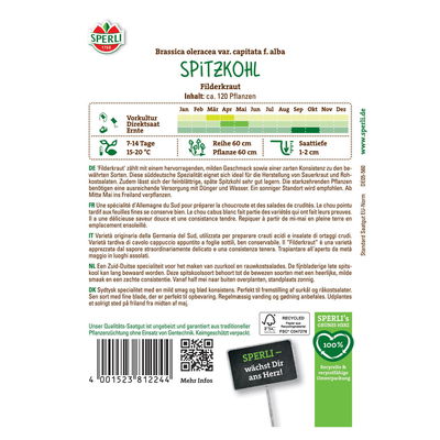 Saatgut Spitzkohl 'Filderkraut' Saatgut Spitzkohl 'Filderkraut'