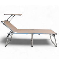 Sungörl Campingliege 'Mykonos Comfort Taupe', taupe