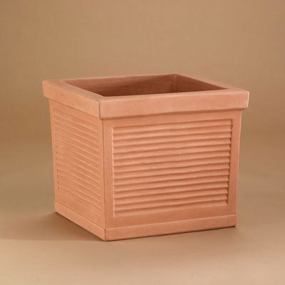 Euro 3 Plast Pflanzkübel 'Tere', terra, ca. 44 x 44 x H 38 cm
