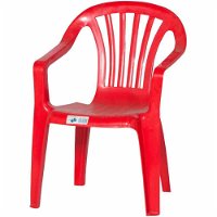 Kinderstuhl aus Kunststoff, rot