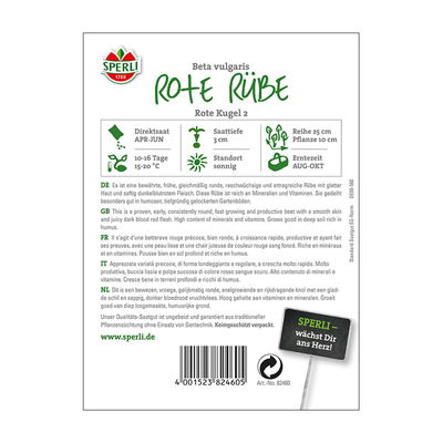 Gemüsesamen, Rote Rüben 'Rote Kugel 2' Gemüsesamen, Rote Rüben 'Rote Kugel 2'