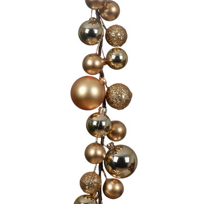 Kugelgirlande, gold, Länge ca. 180 cm Kugelgirlande, gold, Länge ca. 180 cm